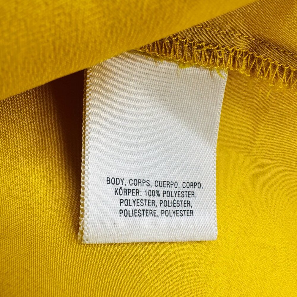 Anthropologie Maeve Yanna Golden Mustard Yellow Off The Shoulder Top Blouse XS - Picture 8 of 9